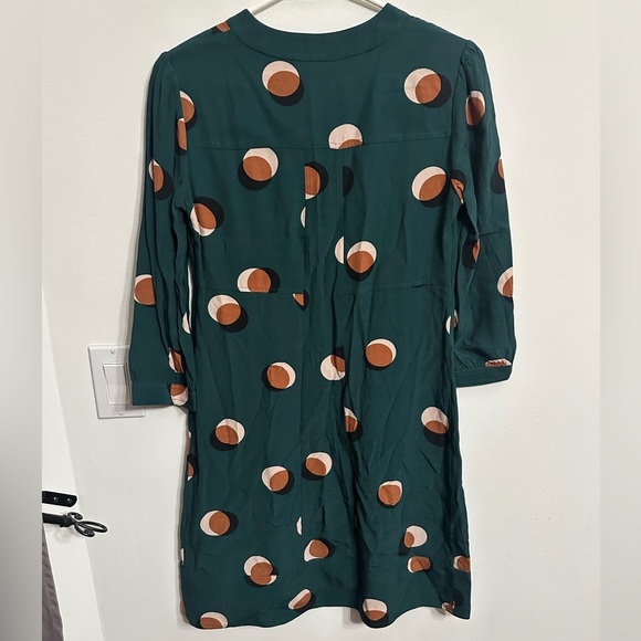 Boden Eclipse Mollie Polka Dot Dress in Green and Orange Size 2 - Picture 2 of 8